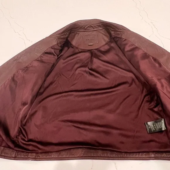 BLANK NYC | M | Faux Leather Moto Jacket | Plum - Picture 8 of 10